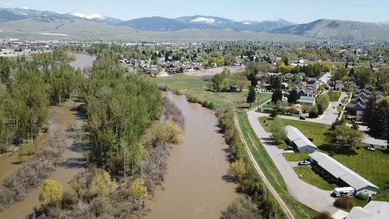 A view of the flooding in Missoula on 5.6.18. (photo credit: Missoula County Sheriff'is Office)